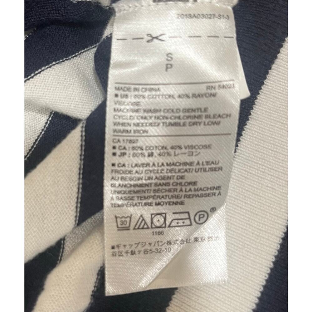 Banana Republic Long Sleeve Sweater Navy/White Small - Picture 4 of 6